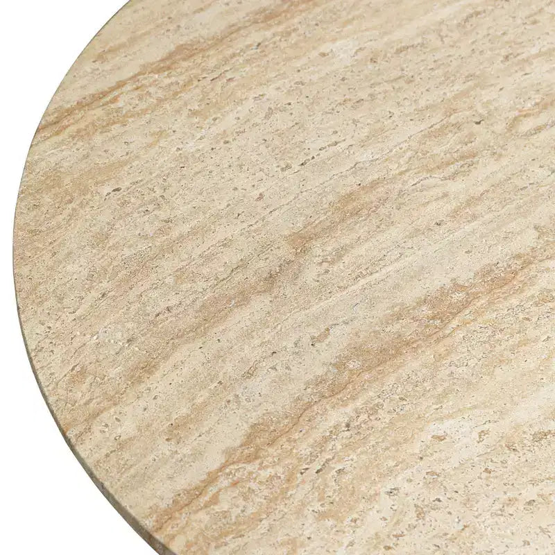 Tavolino da caffè rotondo in pietra ricostituita, tavolino decorativo con piedistallo per interni o esterni, design scolpito con piedini antiscivolo