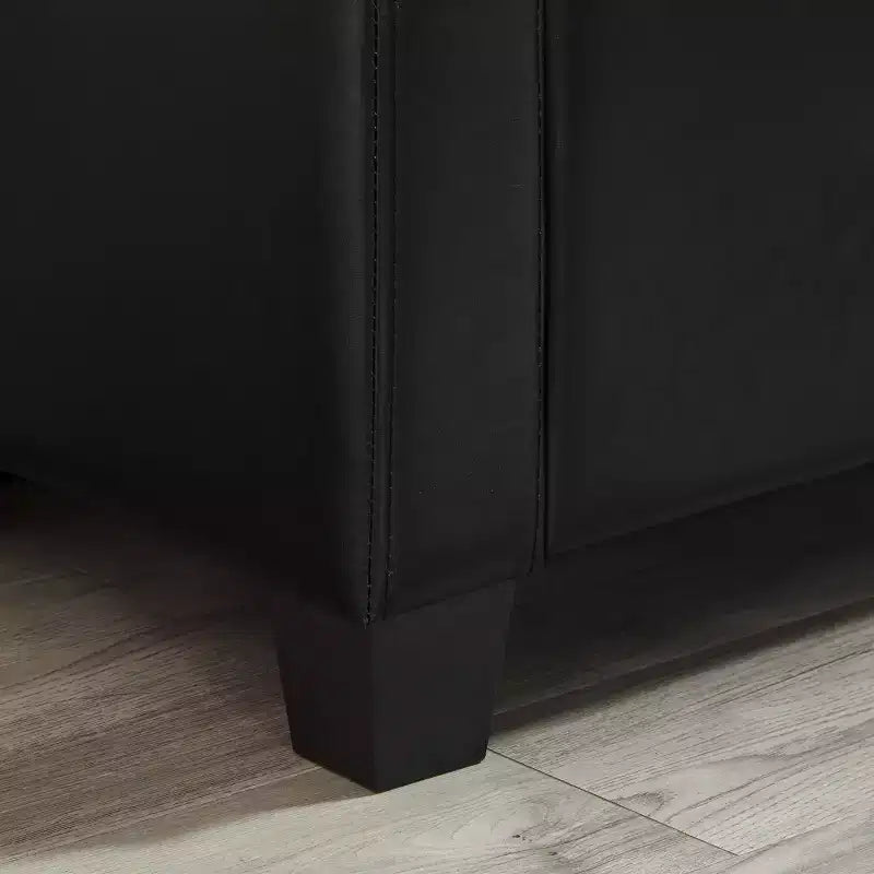 Panca contenitore da 48 in similpelle PU moderna con coperchio ribaltabile, panca con contenitore per soggiorno, camera da letto o ingresso