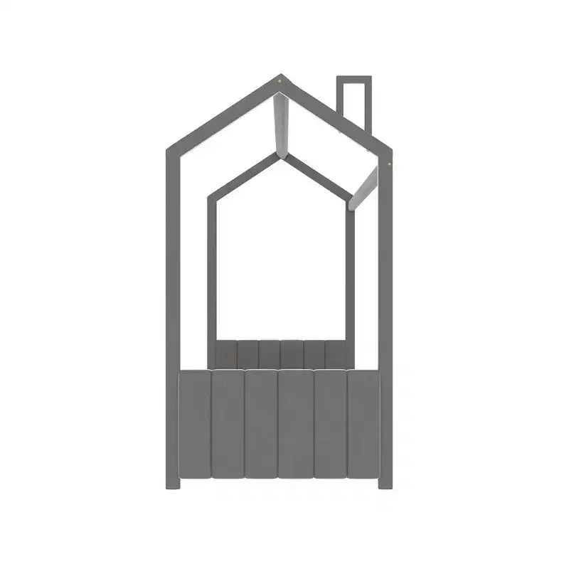 Letto Velvet House per cameretta, grigio