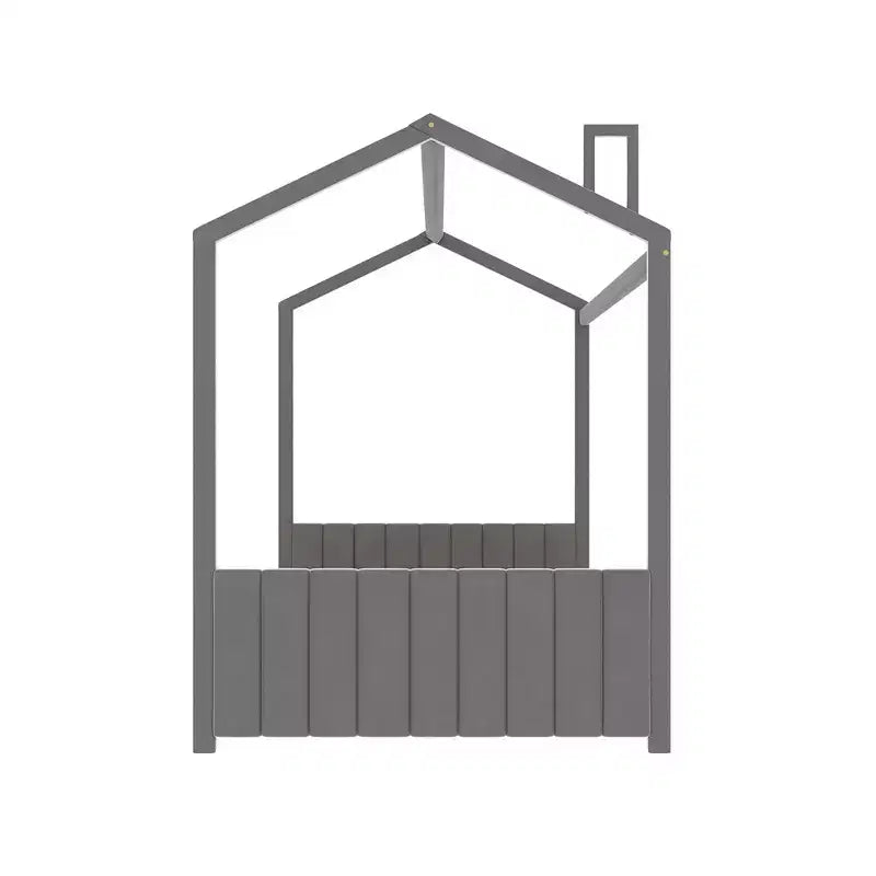 Letto Velvet House per cameretta, grigio