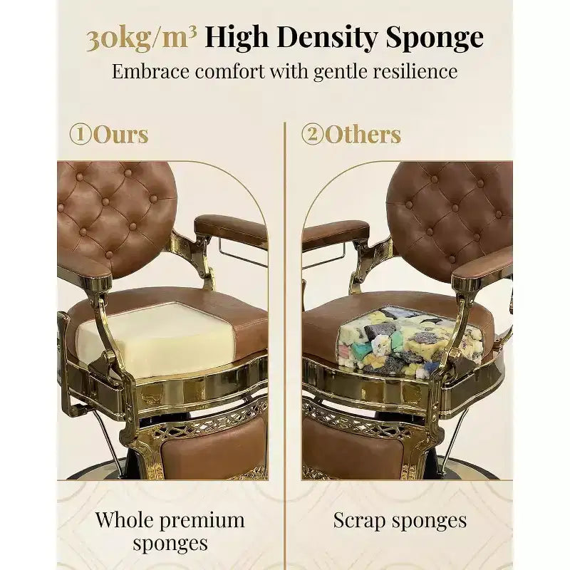 Poltrona reclinabile vintage per carichi pesanti, altezza regolabile, girevole a 360, poggiatesta e poggiapiedi, portata di 700lbs