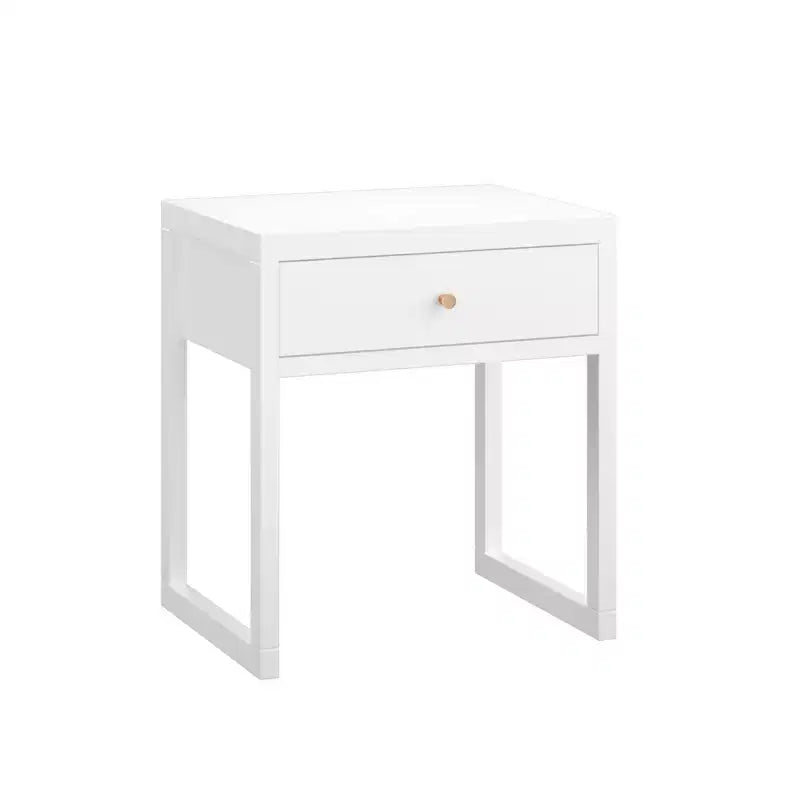 Minimalistyczna szafka nocna z szufladą, okrągła/cylindryczna