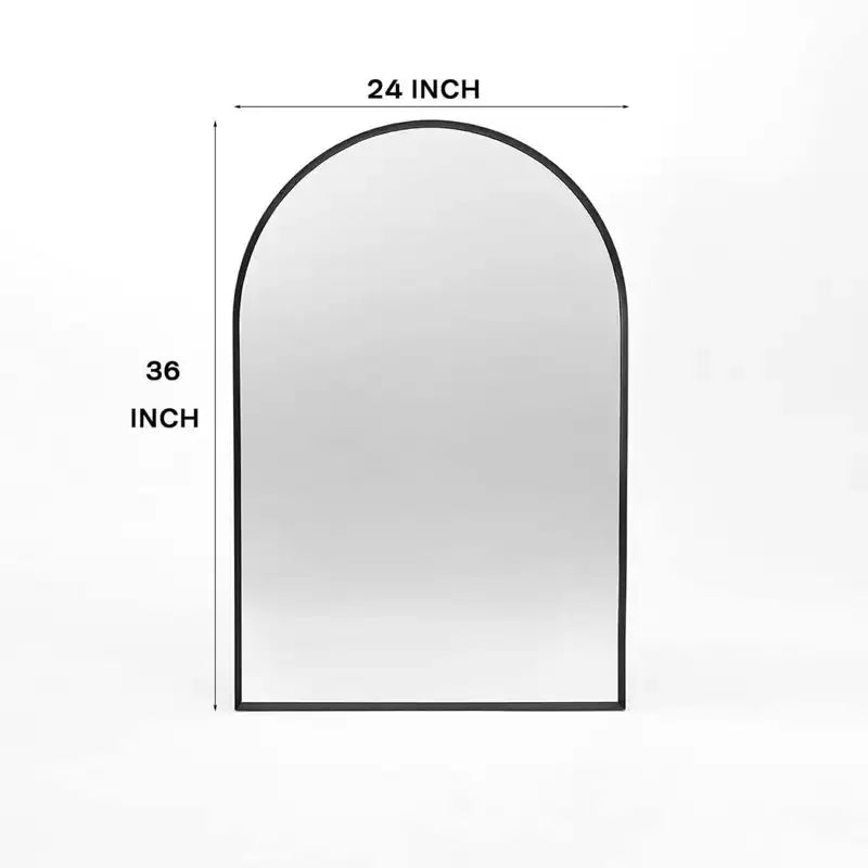 Modern Aluminium Arched Bathroom Wall Mirror