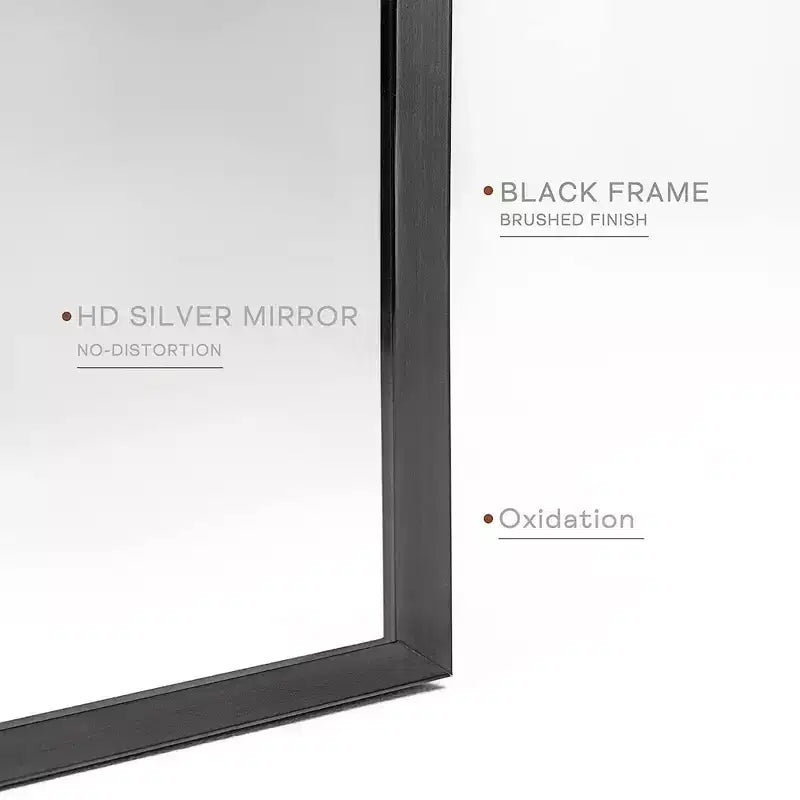 Modern Aluminium Arched Bathroom Wall Mirror