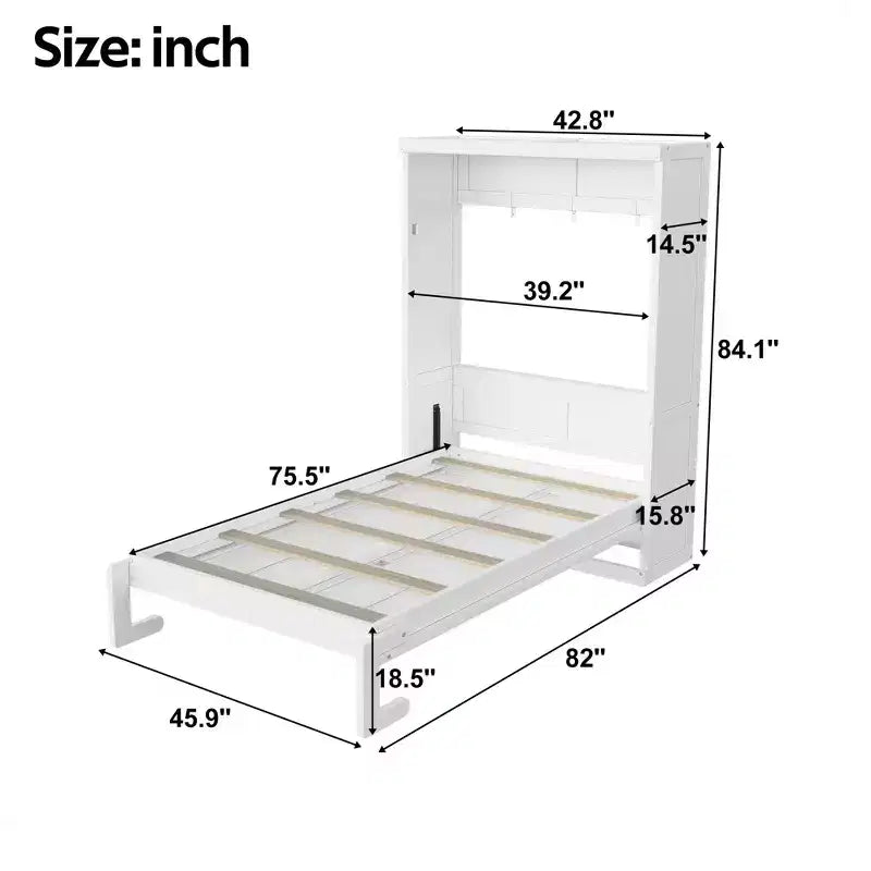 Letto con mobile pieghevole