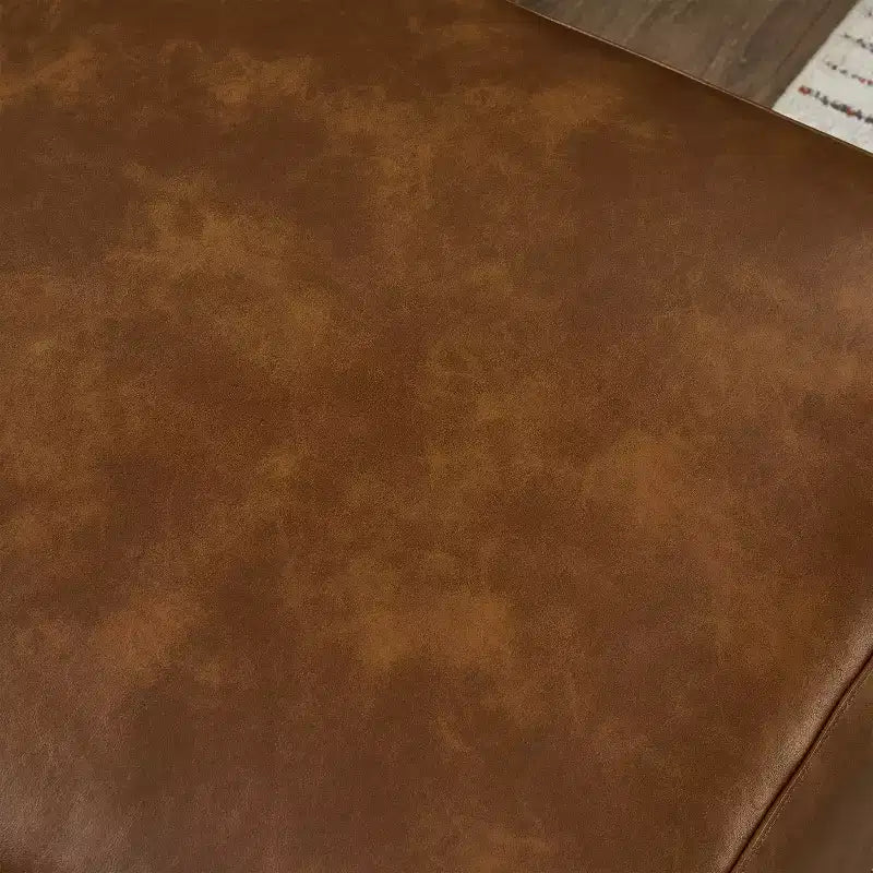 Mid-Century Modern Faux Leather Upholstered Loveseat