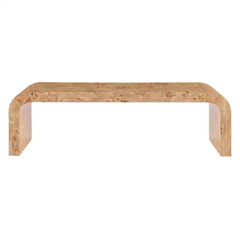 Modern Waterfall Coffee Table with Curved Edges