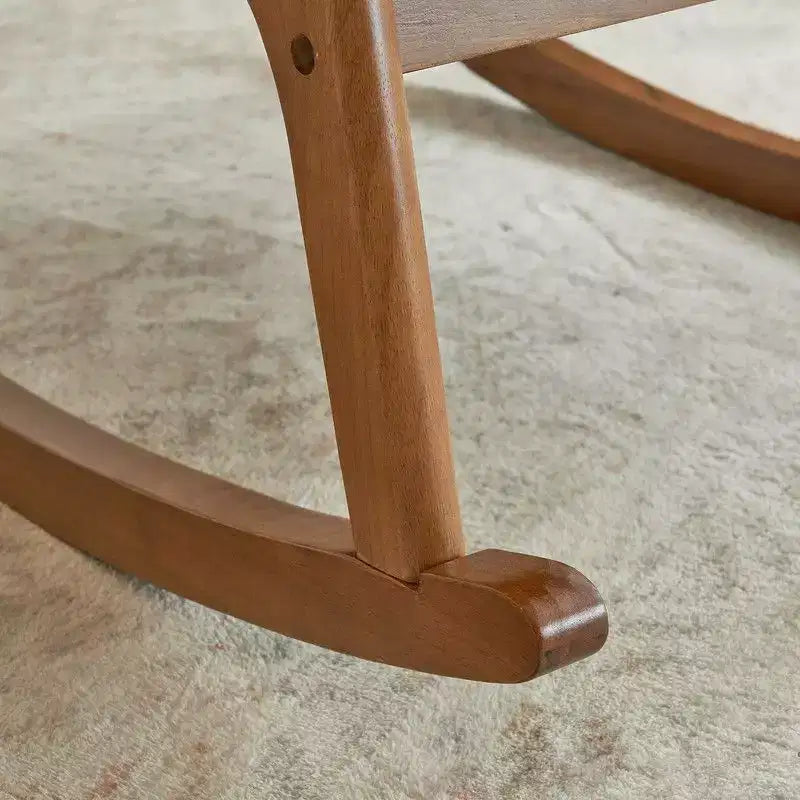 Upholstered Gray Rocking Chair