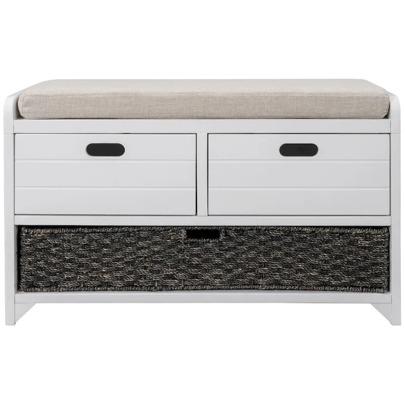 Storage Bench with Removable Basket and 2 Drawers