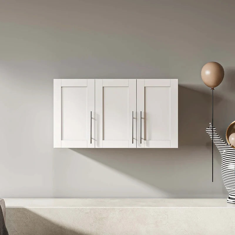Stackable Wall Mounted Storage Cabinet,White