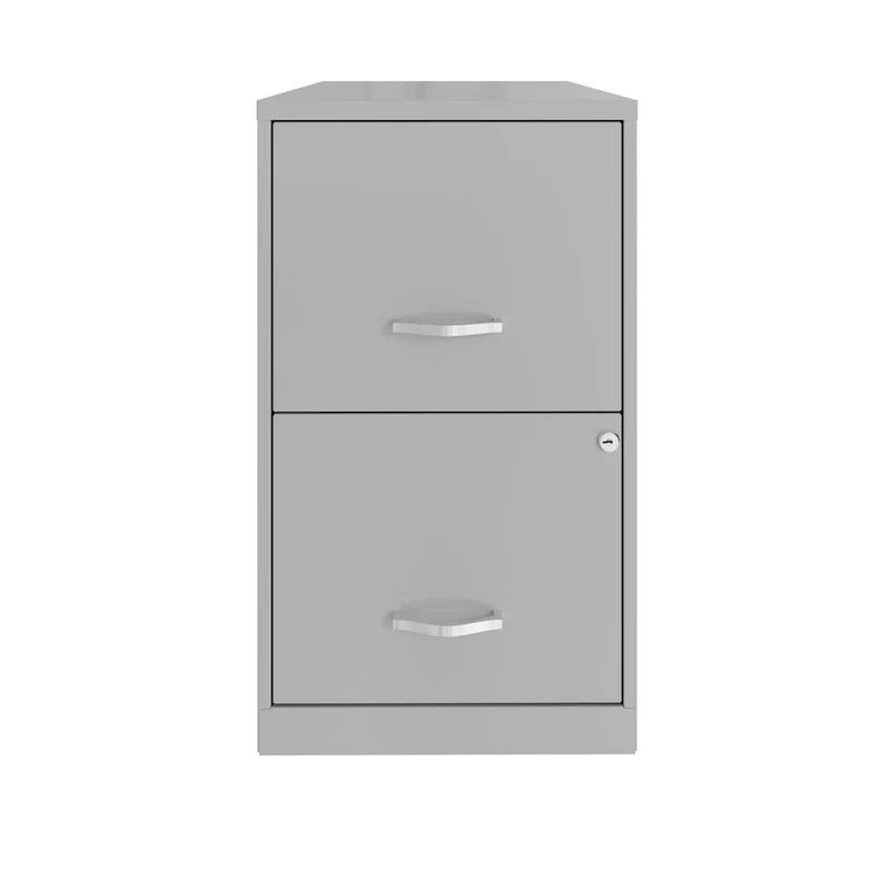 Metalowa szafka na dokumenty z 2 szufladami, szerokość 18 cali, arktyczne srebro