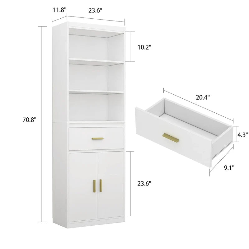 Wąska szafka na bieliznę 23.6 W X 70.8 H X 11.8 D, oszczędzająca miejsce - 23.6W x 70.8H