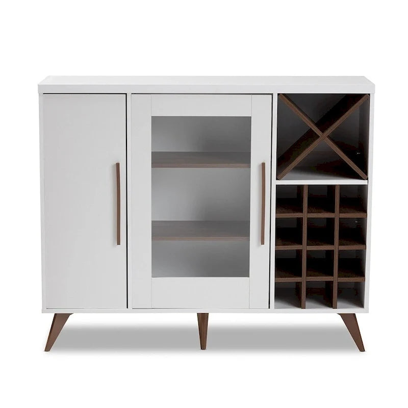 Mobile bar per vini in stile moderno Mid-Century - 38.78" H x 47.24" W x 13.39" D