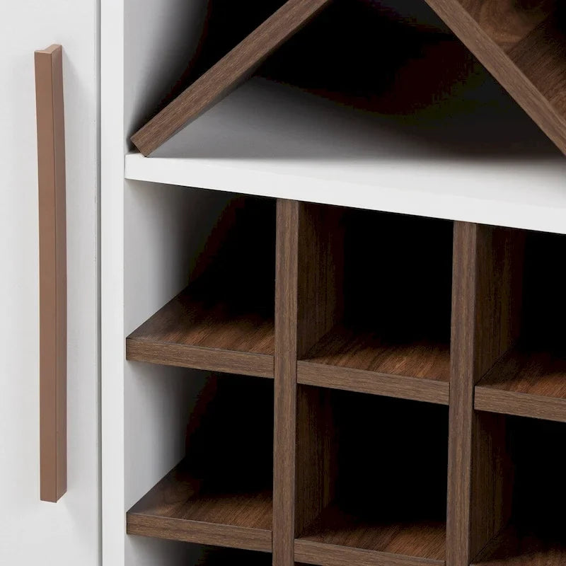 Mobile bar per vini in stile moderno Mid-Century - 38.78" H x 47.24" W x 13.39" D