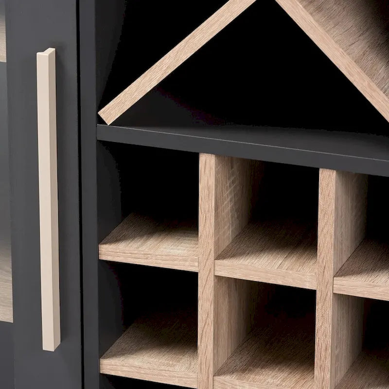 Mobile bar per vini in stile moderno Mid-Century - 38.78" H x 47.24" W x 13.39" D