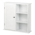 26.75 White Contemporary Wall Cabinet with Shelves