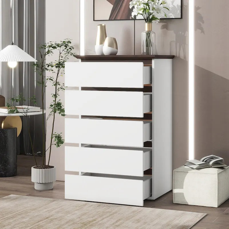 Tall White Dresser for Bedroom