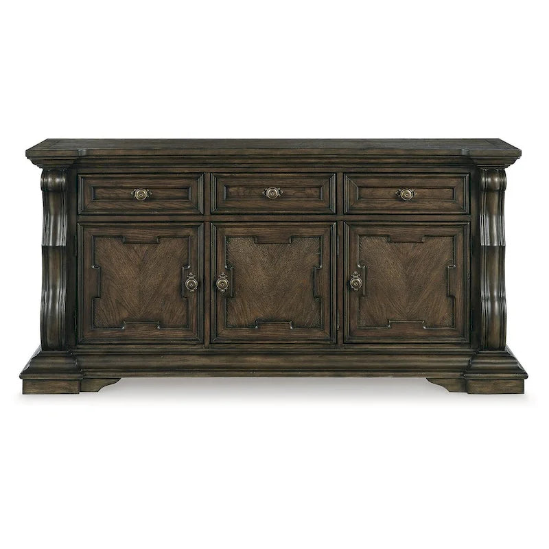 Dark Brown Sideboard - 71.63" W x 20.75" D x 34.38" H