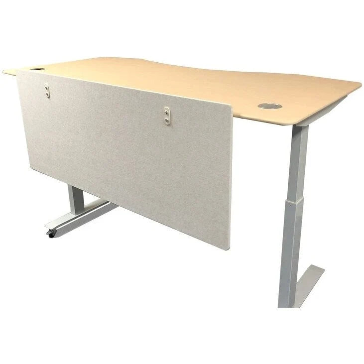 54-Inch Dual-Purpose Polyester Baffle/Partition (with Clamps for Height-Adjustable Desks)