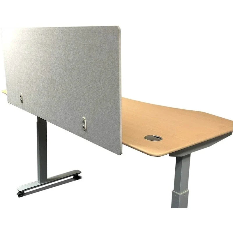 54-Inch Dual-Purpose Polyester Baffle/Partition (with Clamps for Height-Adjustable Desks)