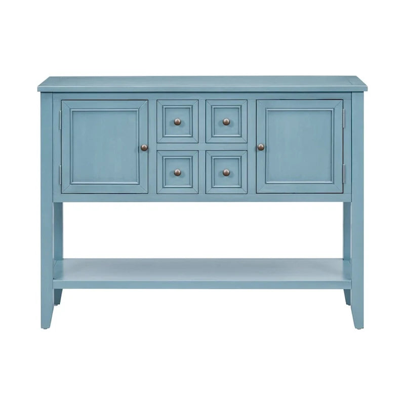 Madia blu con ripiano inferiore